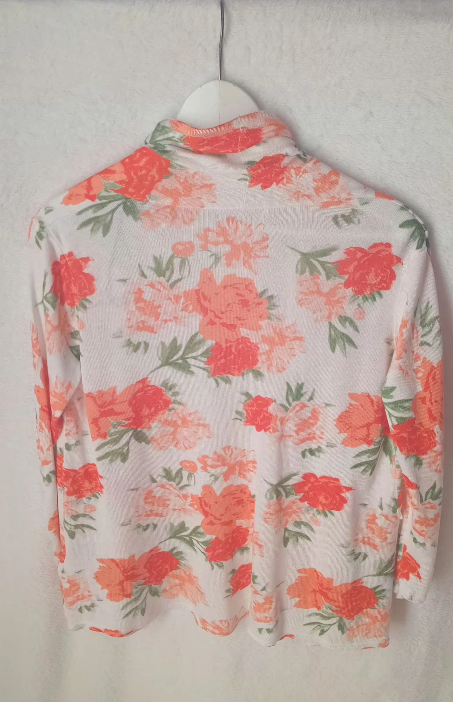 Cardigan Vintage floral •T S-viscose & seda peça primaveril – photo 2
